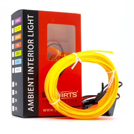 Einparts Voertuig Universele Interieur LED Ambient Interieurverlichting - Compleet 5m Strip Pakket Oranje - VCTparts.nl