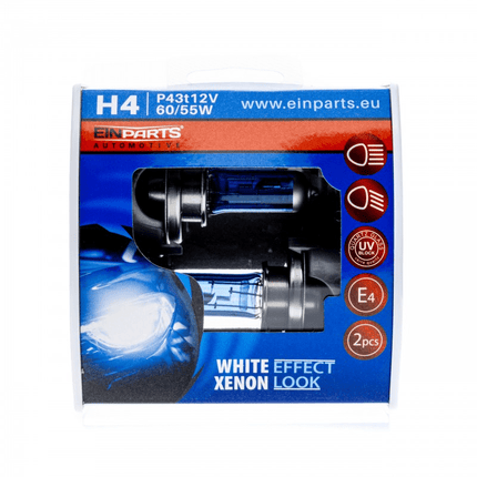 Einparts Xenon Glow Pro H4 White Effect Koplampen - Dimlicht 6000K Wit (Set) - VCTparts.nl