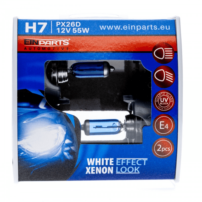 Einparts Xenon Glow Pro H7 White Effect Koplampen - Dimlicht 6000K Wit (Set) - VCTparts.nl