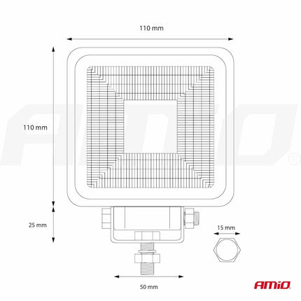 AMiO Krachtige Werklamp AWL11 COB FLOOD 9-36V Verstraler Spot Robuust Offroad - VCTparts.nl