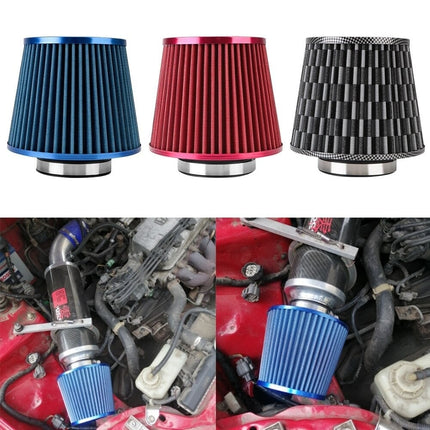 Open Luchtfilter Zwart Carbon - Sport Filter met Cold air intake [sportfilter powerfilter universeel] - VCTparts.nl