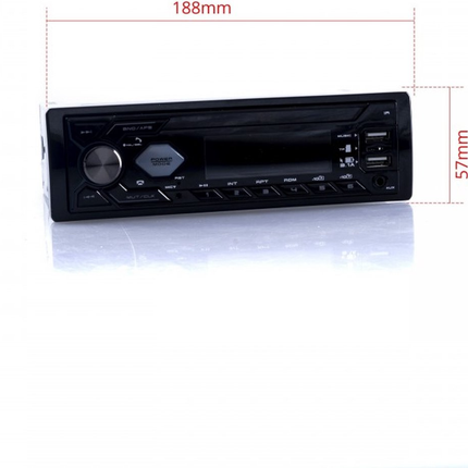 Einparts Auto Inbouw Radio met Bluetooth - SD kaart - USB en Rode LED Verlichting - VCTparts.nl