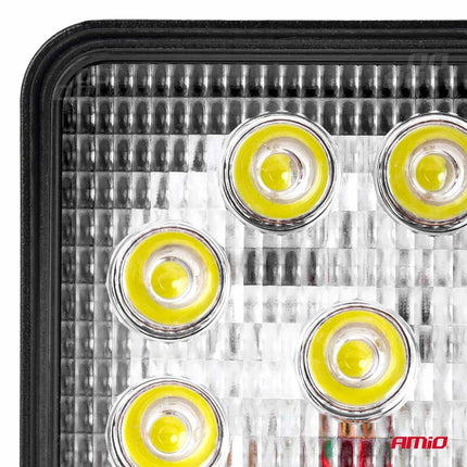 AMiO Krachtige Werklamp AWL03 9 LED FLOOD 9-60V Verstraler Spot Robuust Offroad - VCTparts.nl