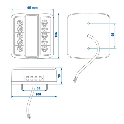 ProPlus Aanhanger Achterlicht 4 functies 98x105mm 14 LED - VCTparts.nl