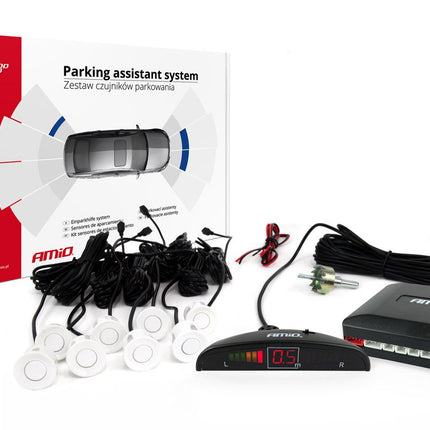 AMiO Parkeersensor 8 LED wit - VCTparts.nl