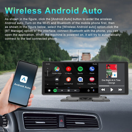 Navigatiesysteem Smart Touchscreen Scherm Beeldscherm 10inch [Draadloos Apple Carplay & Android Auto] - VCTparts.nl