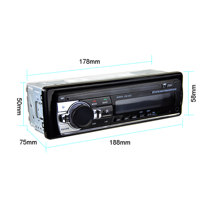 Auto Radio Inbouw Speler Digitale Bluetooth met Aux en RGB LED - VCTparts.nl