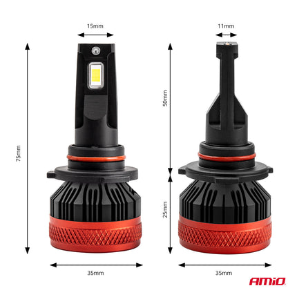 AMiO LED Mistlichten X3-serie HB3 9005/HIR1 9011/H10 Wit