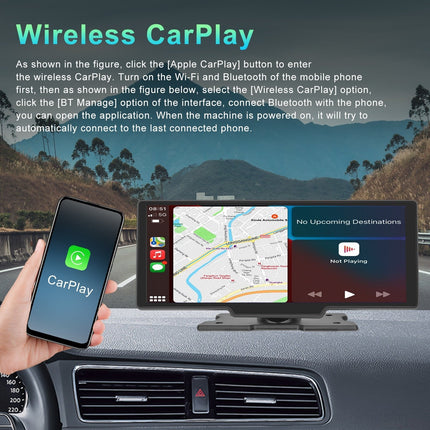 Navigatiesysteem Smart Touchscreen Scherm Beeldscherm 10inch [Draadloos Apple Carplay & Android Auto] - VCTparts.nl