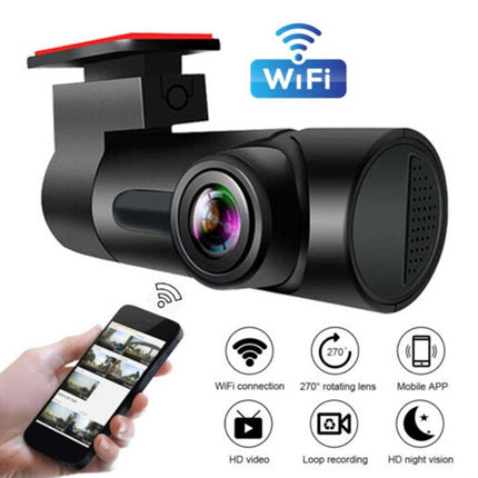 Dashcam FullHD Auto Recorder 1CH Wifi Camera 1080P Groothoek Lens Zwart - VCTparts.nl