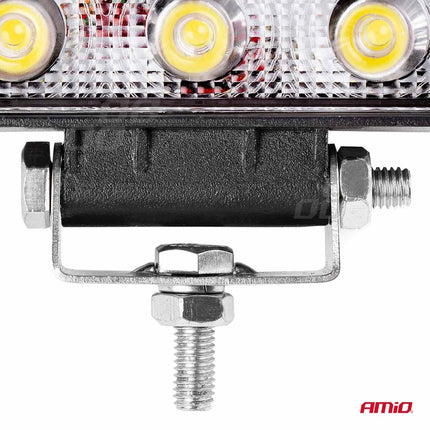 AMiO Krachtige Werklamp AWL05 EMC 108x108 48W PLAT 9-60V Verstraler Spot Robuust Offroad - VCTparts.nl