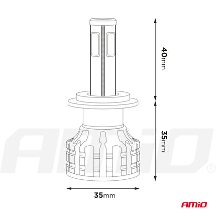 AMiO LED Mistlichten COB-serie HB4 Wit