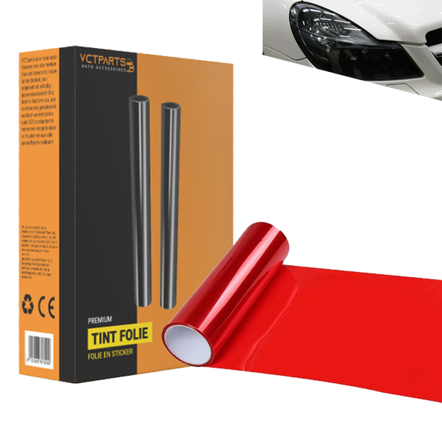 Achterlicht Folie - Rood (30 x 60cm) [Smoke Tint Wrap Vinyl] - VCTparts.nl