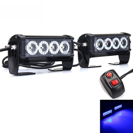 Grill Flitsers Blauw led Stroboscoop Zwaailichten [Grillflitsers - Bumperflitsers] - VCTparts.nl