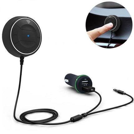 Carkit met Bluetooth V5.0 en NFC-functie Handsfree Luidsprekertelefoon Bellen Muziek USB Autolader - VCTparts.nl