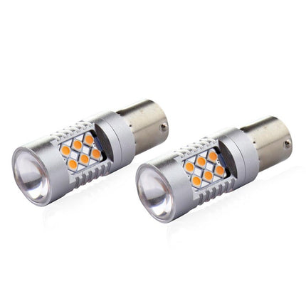 AMiO LED CANBUS 3030 24SMD 1156 BAU15S PY21W Amber 12V/24V - VCTparts.nl