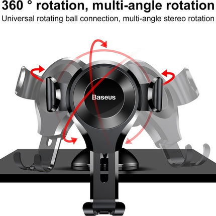 Baseus Gravity Dashboard Met Zuignap Verstelbare Telefoonhouder Zwart - VCTparts.nl
