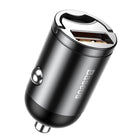 Baseus Mini USB Autolader QC 3.0 30W Snellader Grijs - VCTparts.nl