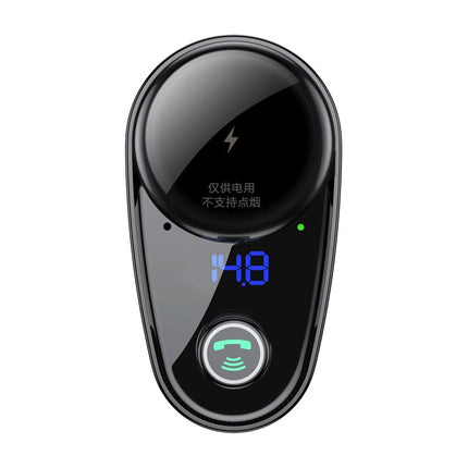 Baseus Bluetooth Muziek FM Transmitter Autolader 2x USB 3.4A Zwart - VCTparts.nl