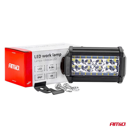 AMiO Krachtige Werklamp AWL09 28 LED FLOOD 9-36V Verstraler Spot Robuust Offroad - VCTparts.nl