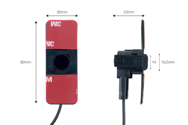 AMiO Parkeerhulpsysteem LED-GRAF 4 sensor zwart binnenmontage 165mm - VCTparts.nl