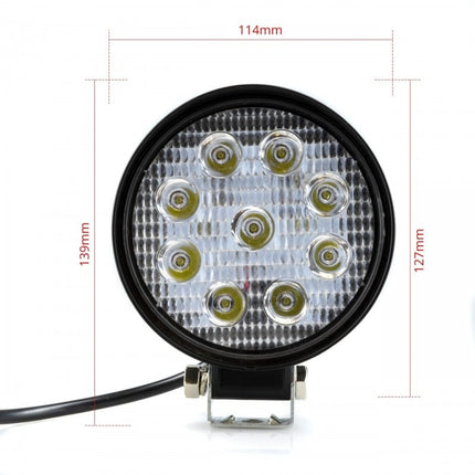 Einparts  Offroad Achterlicht Verstraler LED Lamp Spotlight - Rond 27W - VCTparts.nl