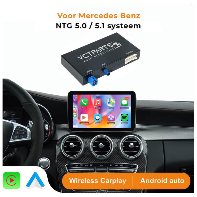 Draadloze CarPlay Adapter & Android Auto Module – Voor Mercedes-Benz NTG 5.0 Systeem - VCTparts.nl