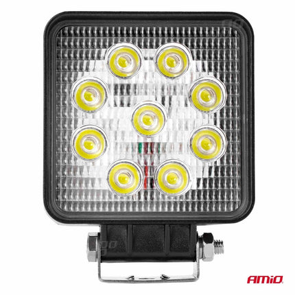 AMiO Krachtige Werklamp AWL03 9 LED FLOOD 9-60V Verstraler Spot Robuust Offroad - VCTparts.nl