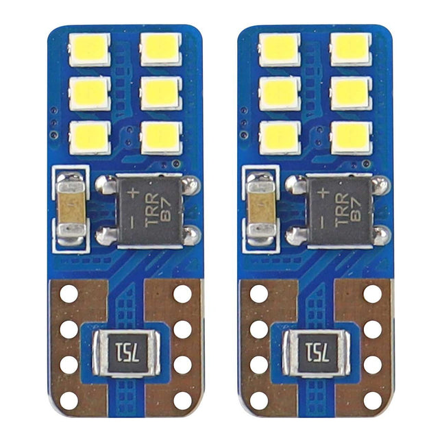 AMiO LED CANBUS 12SMD UltraBright 2016 T10e (W5W) Wit 12V/24V - VCTparts.nl