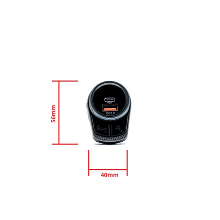 Einparts Bluetooth Muziek FM Transmitter Snellader 3.0 met AUX Zwart - VCTparts.nl