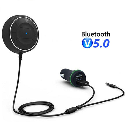 Carkit met Bluetooth V5.0 en NFC-functie Handsfree Luidsprekertelefoon Bellen Muziek USB Autolader - VCTparts.nl