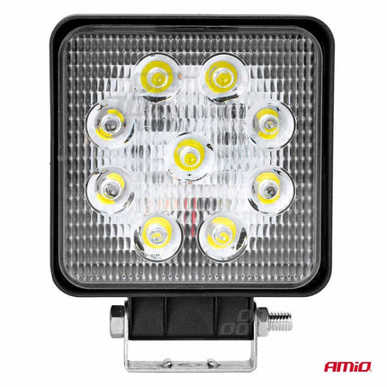 AMiO Krachtige Werklamp AWL07 9 LED FLOOD 9-36V Verstraler Spot Robuust Offroad - VCTparts.nl