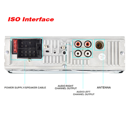 Auto Radio Inbouw Speler Digitale Bluetooth met Aux en RGB LED - VCTparts.nl