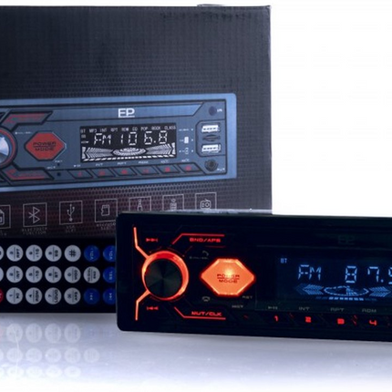 Einparts Auto Inbouw Radio met Bluetooth - SD kaart - USB en Rode LED Verlichting - VCTparts.nl