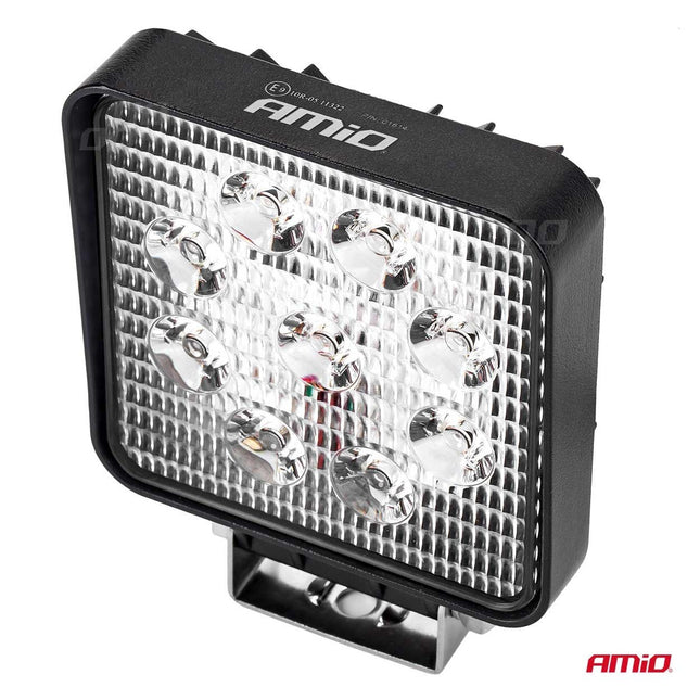 AMiO Krachtige Werklamp AWL03 9 LED FLOOD 9-60V Verstraler Spot Robuust Offroad - VCTparts.nl