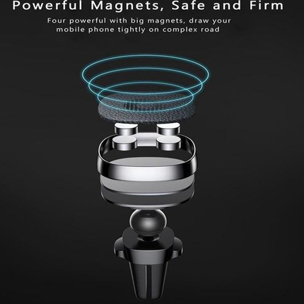Baseus  Magnetische Dashboard Telefoonhouder Ventilatierooster Zwart - VCTparts.nl