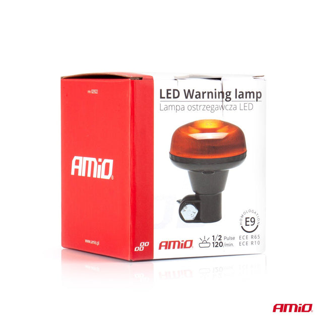 AMiO Stroboscoop Zwaailicht Waarschuwingslamp W21P 12/24V IP56 Oranje R65 R10 - VCTparts.nl