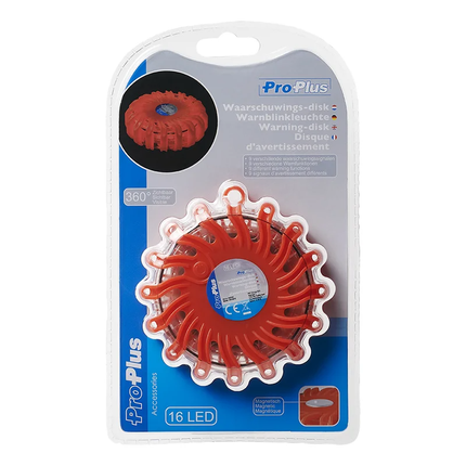 ProPlus Magnetische Waarschuwings-disk 16LED Oranje - VCTparts.nl