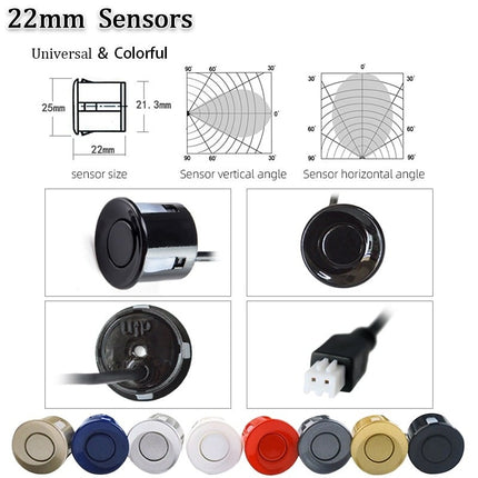 Inbouw Parkeersensoren Bumper Sensoren met Alarm Pieper zwart (4 stuks) [Parkeerhulp - Achteruitrij Sensor] - VCTparts.nl