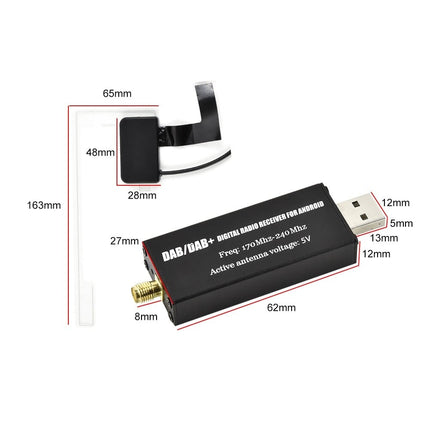 DAB+ Antenne Digitale Radio met USB Adapter voor Android Auto Stereo Ontvanger [DAB Plus + DabPlus] - VCTparts.nl