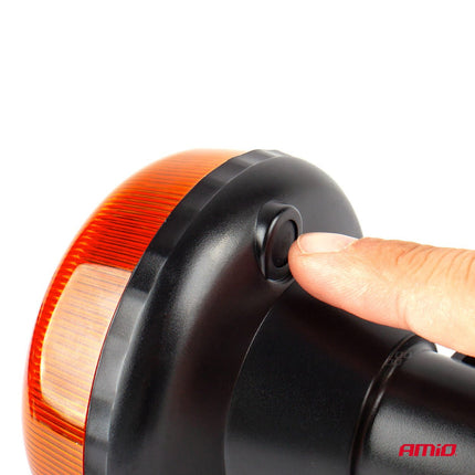 AMiO Stroboscoop Zwaailicht Waarschuwingslamp W21P 12/24V IP56 Oranje R65 R10 - VCTparts.nl