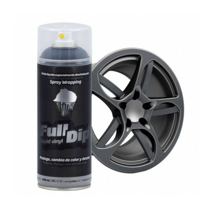 FullDip Combideal Plastidip 400ml Spuitbus met Pistool - Hyper Black / Zwart Metallic Vloeibaar Vinyl Spray Dip - VCTparts.nl