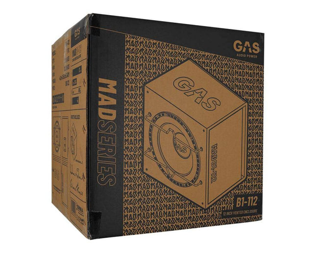 Gas Audio Power Gas Mad Level 1 Loaded Enclosure 12" voor Auto Geluidssystemen en Hoogwaardige Geluidskwaliteit - VCTparts.nl