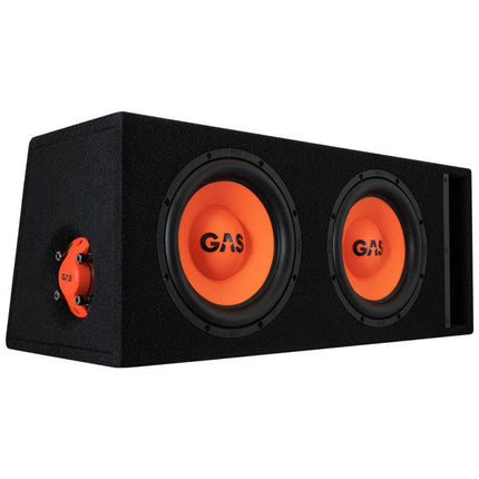 Gas Audio Power Gas Mad Level 2 Loaded Enclosure 2x10" voor Auto Geluidssystemen en Hoogwaardige Geluidskwaliteit - VCTparts.nl