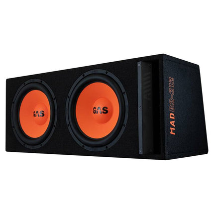 Gas Audio Power Gas Mad Level 2 Loaded Enclosure 2x12" voor Auto Geluidssystemen en Hoogwaardige Geluidskwaliteit - VCTparts.nl