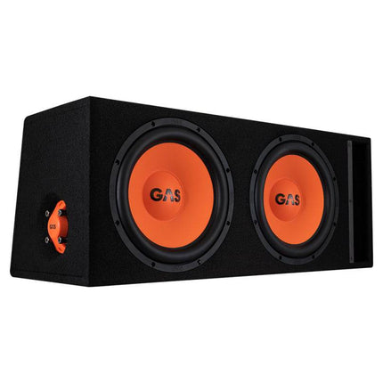 Gas Audio Power Gas Mad Level 2 Loaded Enclosure 2x12" voor Auto Geluidssystemen en Hoogwaardige Geluidskwaliteit - VCTparts.nl