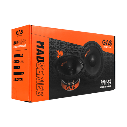 Gas Audio Power Gas Mad Level 2 Midrange Driver 6.5 voor Auto Geluidssystemen en Hoogwaardige Geluidskwaliteit - VCTparts.nl