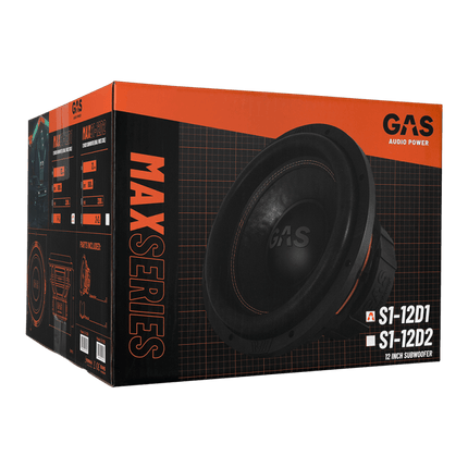 Gas Audio Power Gas Max Level 1 Subwoofer 12" 2x1 Ohm voor Auto Geluidssystemen en Hoogwaardige Geluidskwaliteit - VCTparts.nl