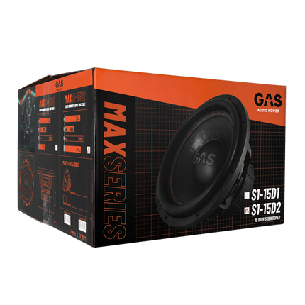 Gas Audio Power Gas Max Level 1 Subwoofer 15" 2x2 Ohm voor Auto Geluidssystemen en Hoogwaardige Geluidskwaliteit - VCTparts.nl