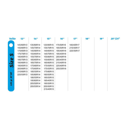 Isse Textiel sneeuwkettingen Easysock Wit S 2 stuks (set)